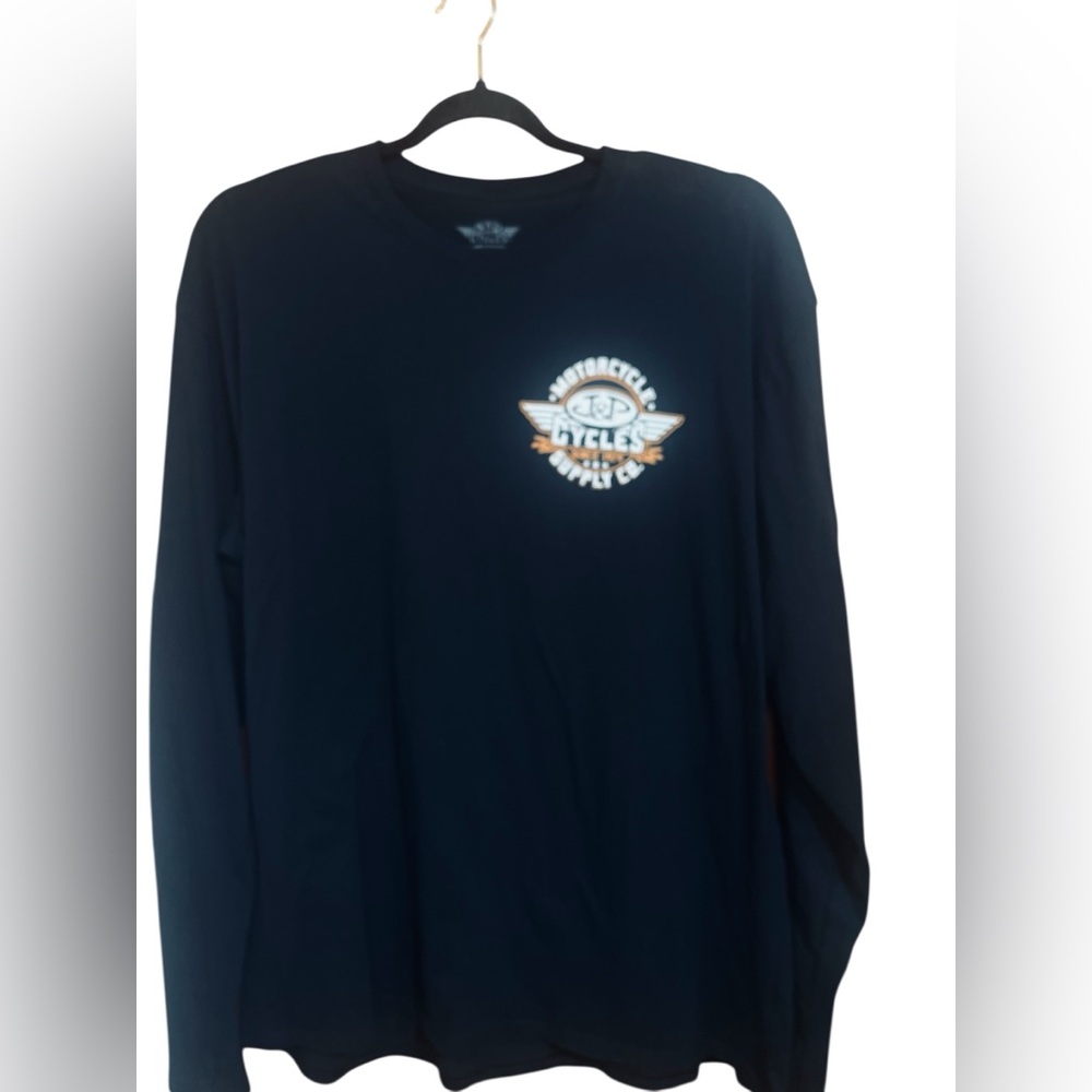 J&P Cycles Motorcycle Supply Co. Black Long Sleeve T-shirt  Mens Size XXXL